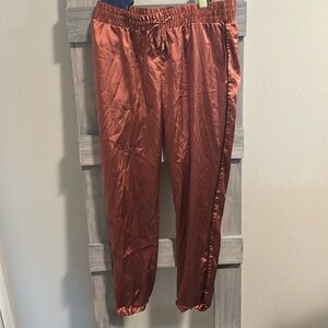 GUESS satin joggers - copper. Size S